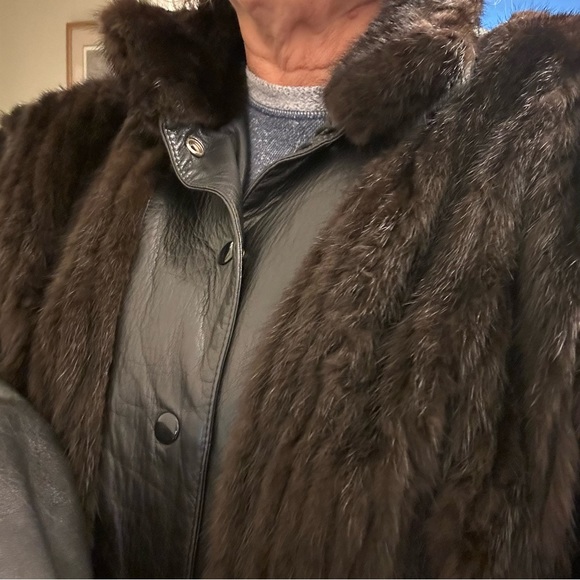 Vintage Weiss 80’s Mink & Leather Jacket or Vest - Picture 4 of 15
